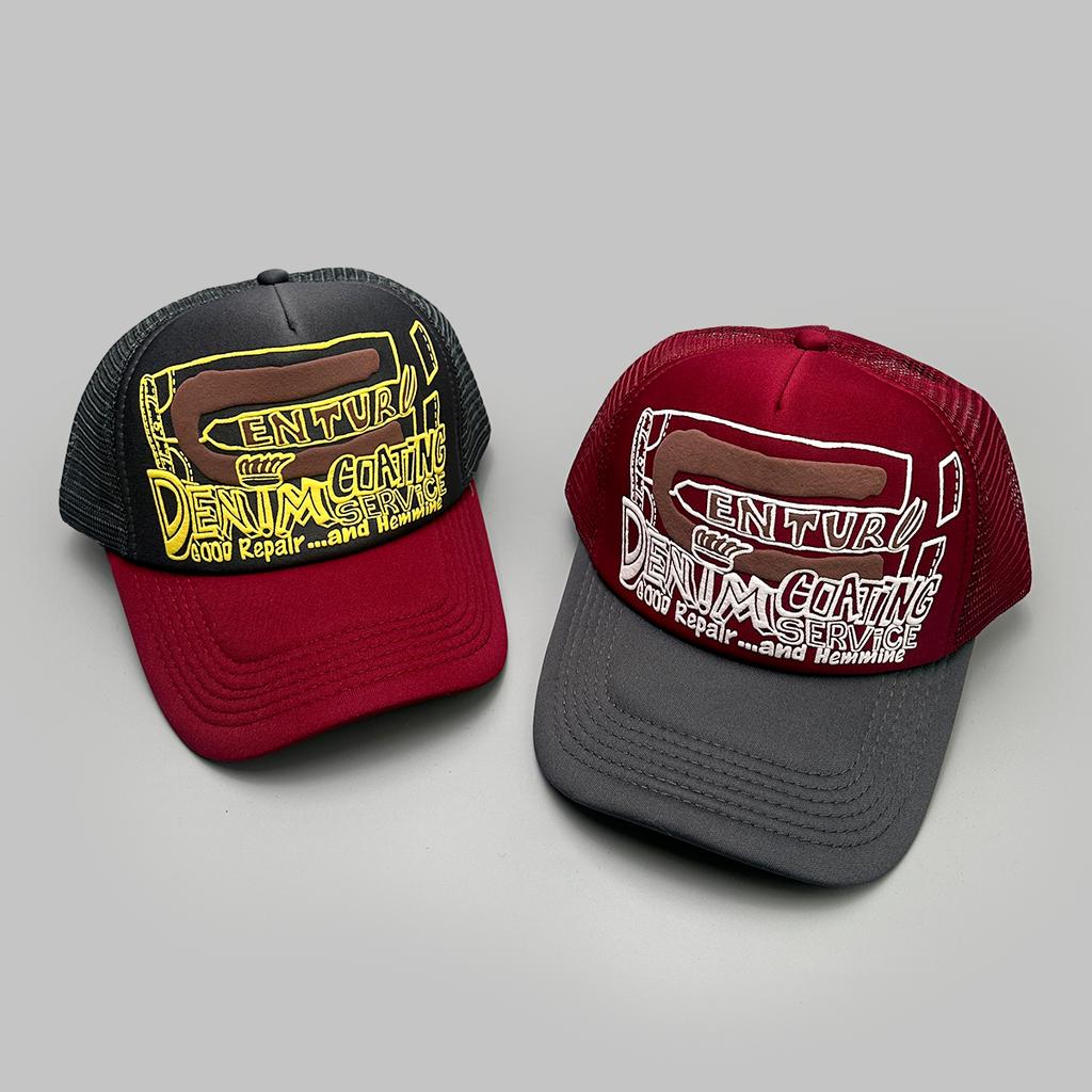 Amerikanischer Stil 3D-gedruckte Buchstaben Baseballkappen Neu Unisex Sonnenschutz Persönlich Atmungsaktiv Farbblock Vielseitig Netz Trucker Caps