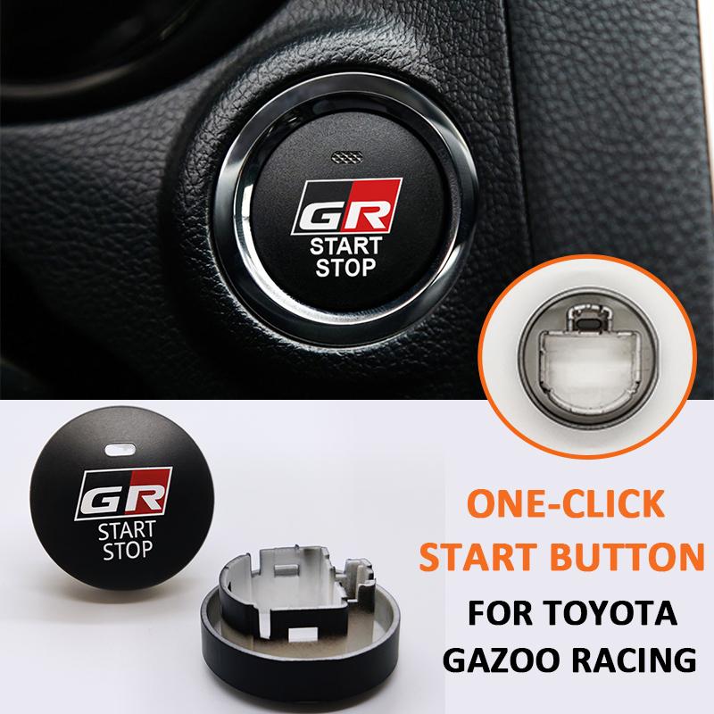 Car One-Click ABS Start STOP Engine Ignition Button Switch Decal Modification Interior Accessories For Toyota Gazoo Racing