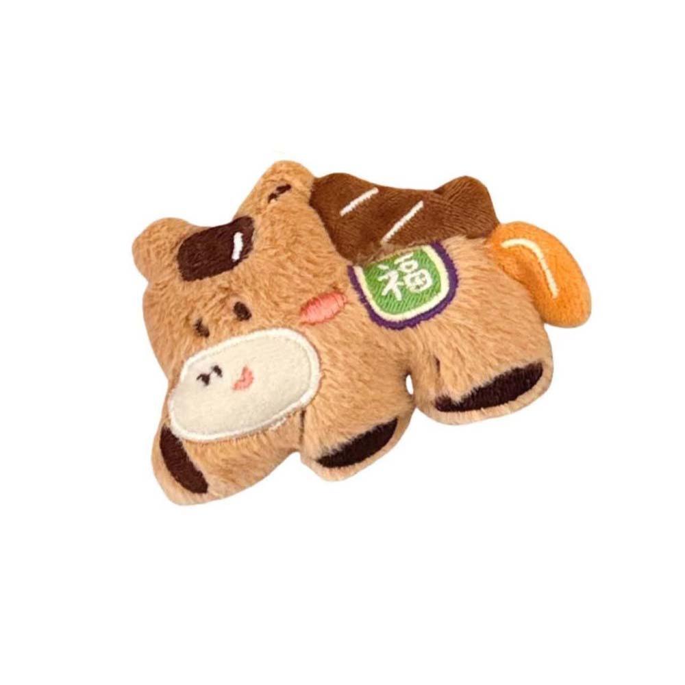 Embroidery Plush Horse Doll Pendant Keychain Zodiac Mascot Dolls Unique Horse Ornament  Student Bag