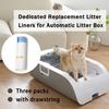 60 Pack Cat Litter Box Liner Bags  4 Rolls  Durable Replacement Waste Drawer Liners for Automatic Cat Litter Box  Gray