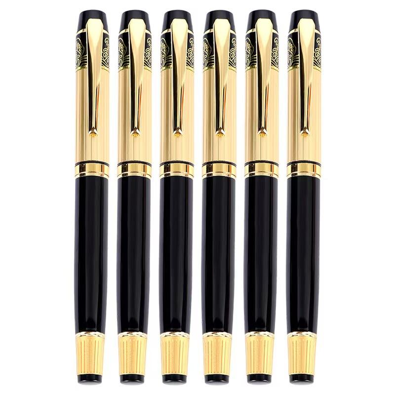 Metal fountain pen for business office signature writing, suitable for students, teachers, and business professionals to use