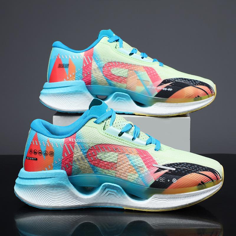 

Men s shoes summer 2025 new fly-woven breathable hacker popcorn double arch running shoes men s Korean version sports shoes men s 45
