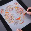 Animal Painting Stencils DIY Reusable Drawing Template Hollow Out Painting Stencils DIY Scrapbooking Journal Decor for Children