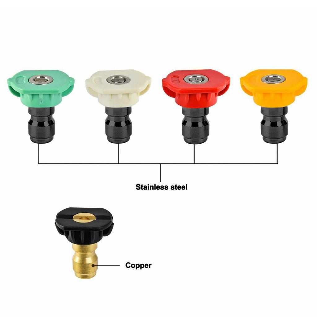 5Pcs Nozzle Tips 1 4 Quick Connect High Pressure Power Washer Spray Nozzle Kit