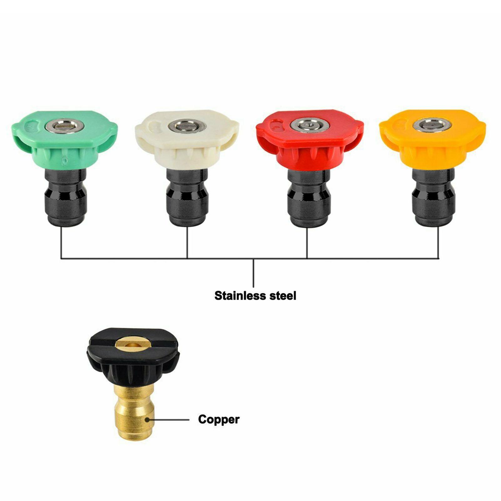 

5Pcs Nozzle Tips 1 4 Quick Connect High Pressure Power Washer Spray Nozzle Kit