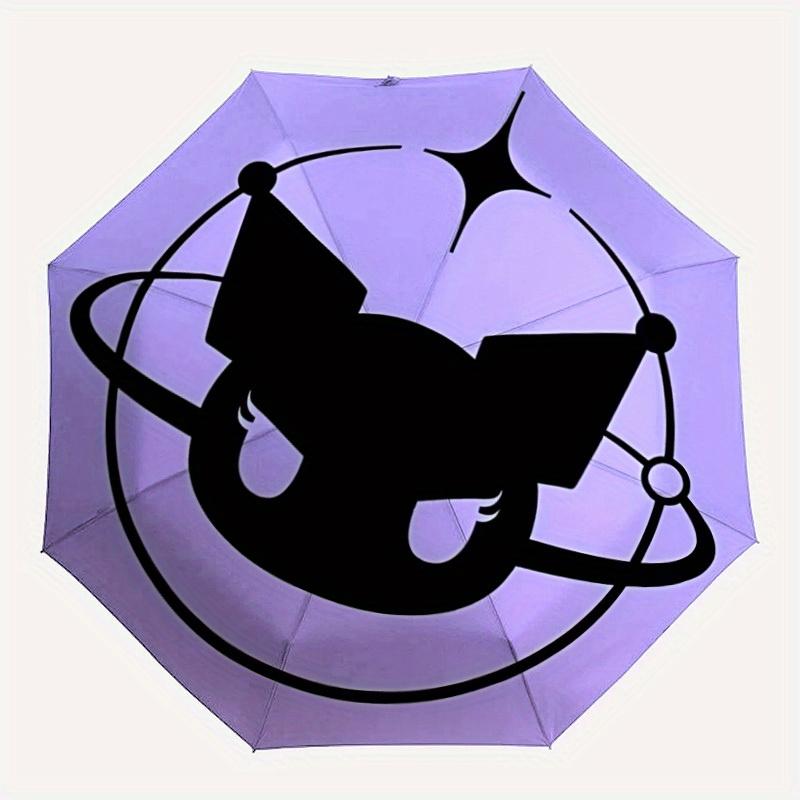

Kuromi Automatic Folding Cute Umbrella with Sturdy Iron Frame, Portable Compact Travel Umbrella All-Season Use Parties016