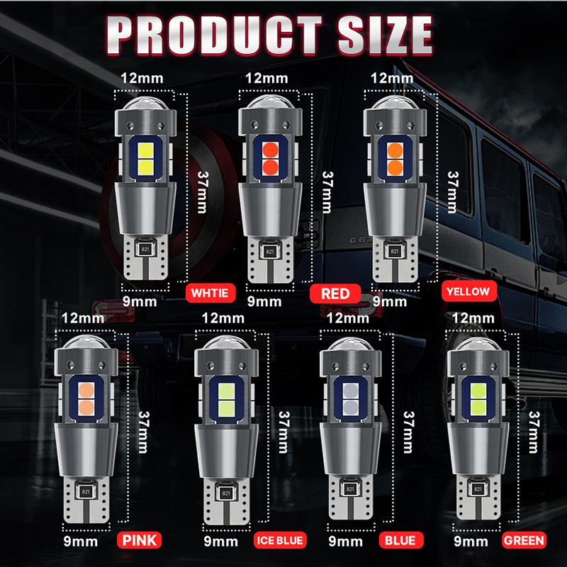 10x Super Bright T10 W5W 168 192 LED Canbus No Error 3030 10SMD Auto Wedge Side Light Marker Parking Bulb Interior Reading Lamps