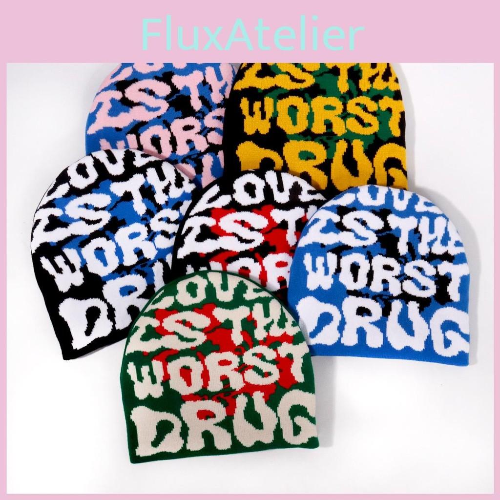Pattern Fashion Letter Neutral Casual Warm Knitted Hat For Autumn Winter And