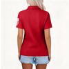 Women's Fashion Casual Lapel Short Sleeve Printed Shirt Women's Button Up Tops