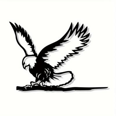 Steel Eagle Garden Sculpture Outdoor Decor
