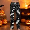 Men's Halloween Print Drawstring Pants Casual Lounge Sleepwear Bottoms with Elastic Waist and Relaxed Fit Suitable for Indoor and Outdoor Wear