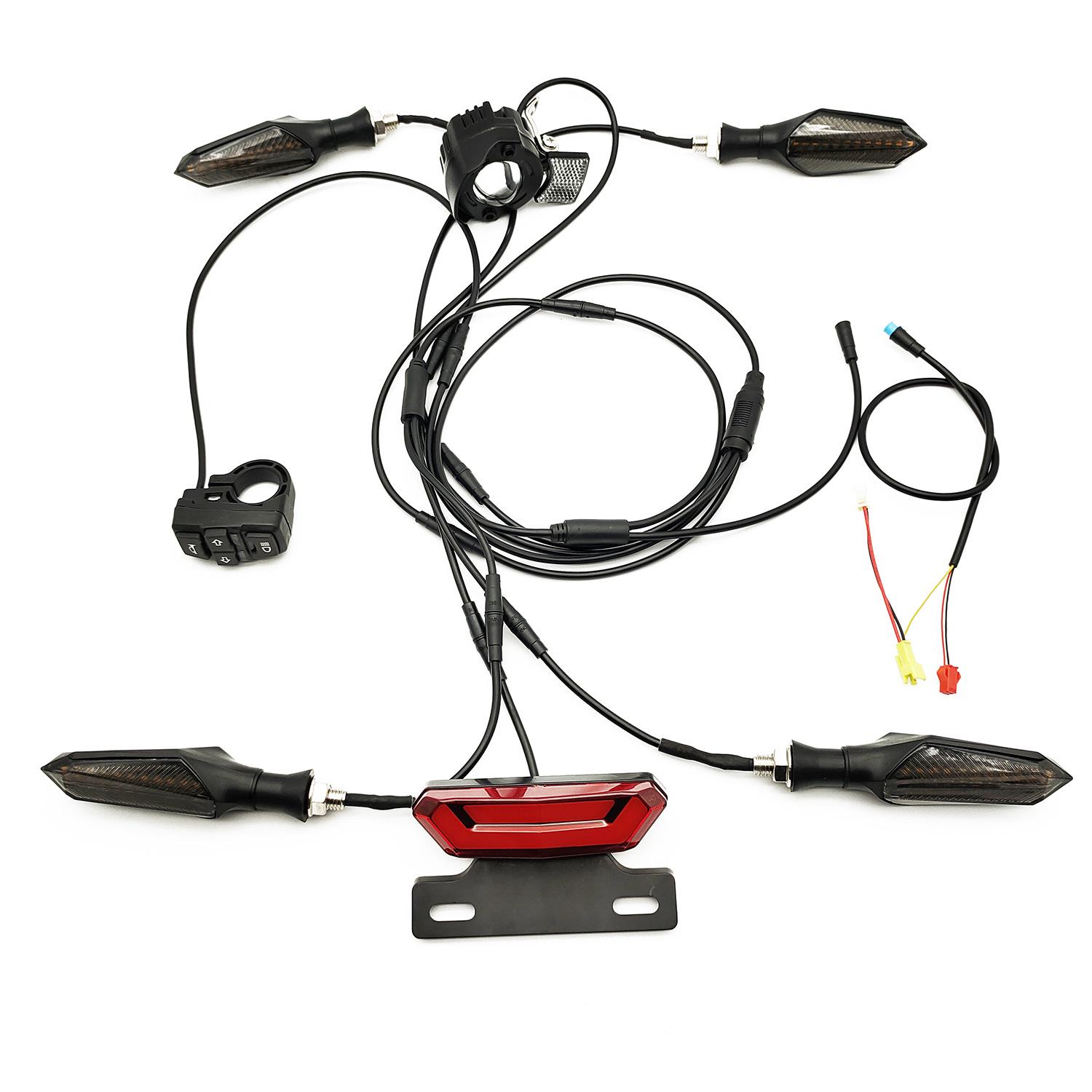 

EBKE Electric Bike Light Set with Turn Signals, Brake Lights, and Horn (Waterproof, BBS HD, UART CAN Compatible)
