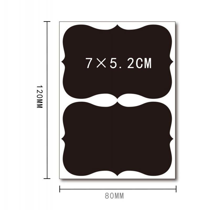 

Waterproof Blackboard Sticker for Spice and Glass Bottles - Erasable PVC, Irregular Shape
