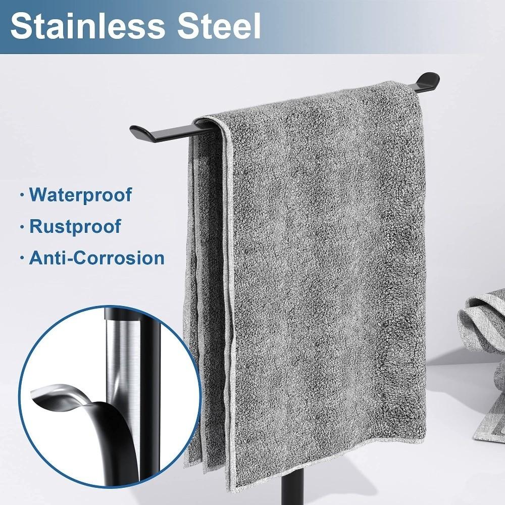 Stainless Steel T-Shape Holder Movable Bathroom Racks New Towel Bar Rack  Bathroom