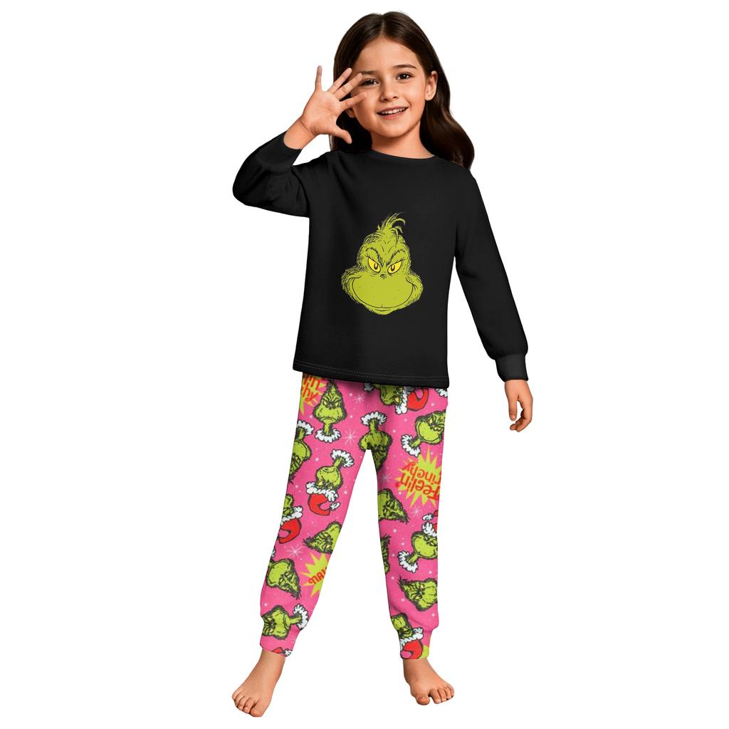 Children's  Boys And Girls Thin Two-piece  Long-sleeved Pants Two-piece