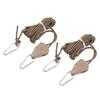 2 Pcs   Camping Tent   Wind Cord Outdoor Tent Rope with Pulley Canopy Quick Setup Camping Rope