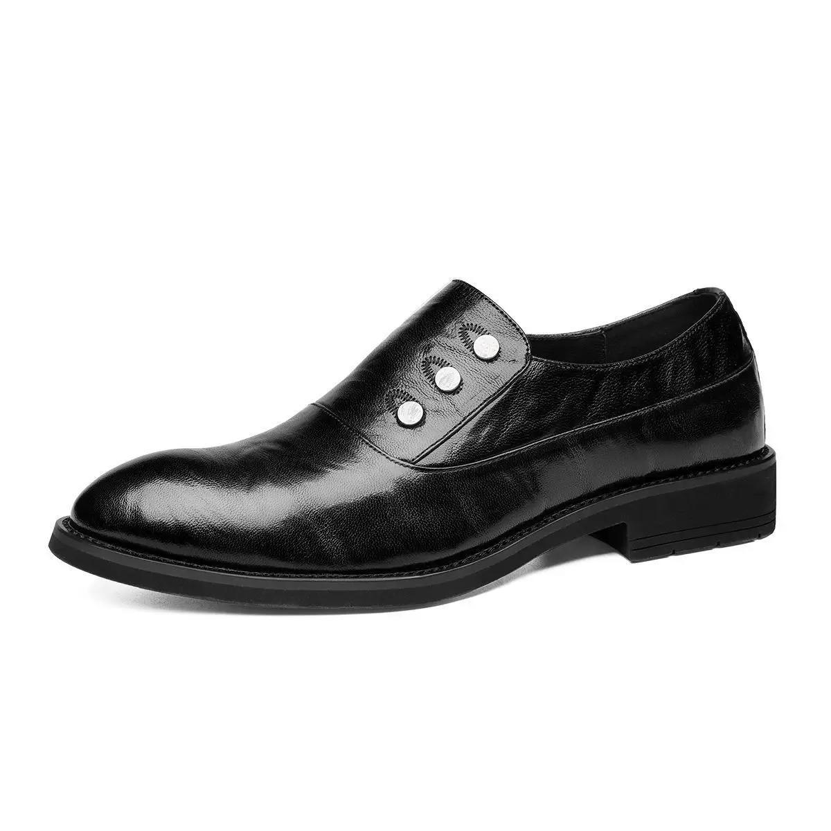 

Low Heel Social Shoe Male Brogue Height Increasing Elegant and Classic Italian Cheap Clearance Gentleman Suit Men s Formal Shoes 38