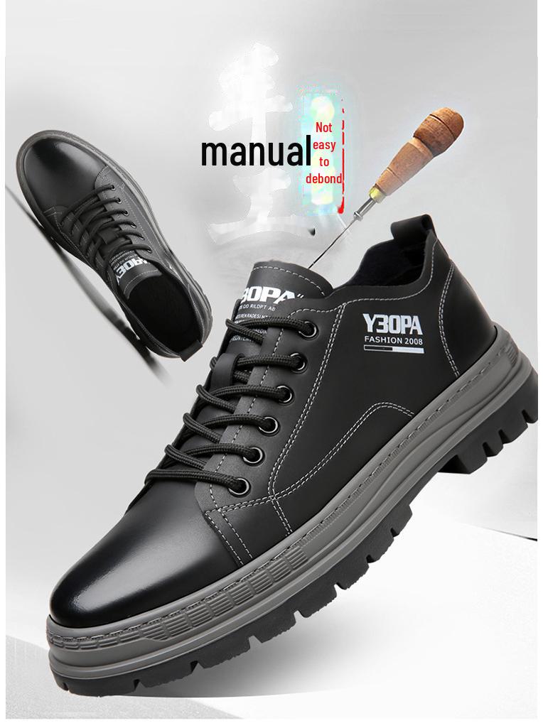 Men's Autumn/Winter Chelsea and Martin Boots: British Style, Thick-Soled Leather, Low/High-Top Work Boots