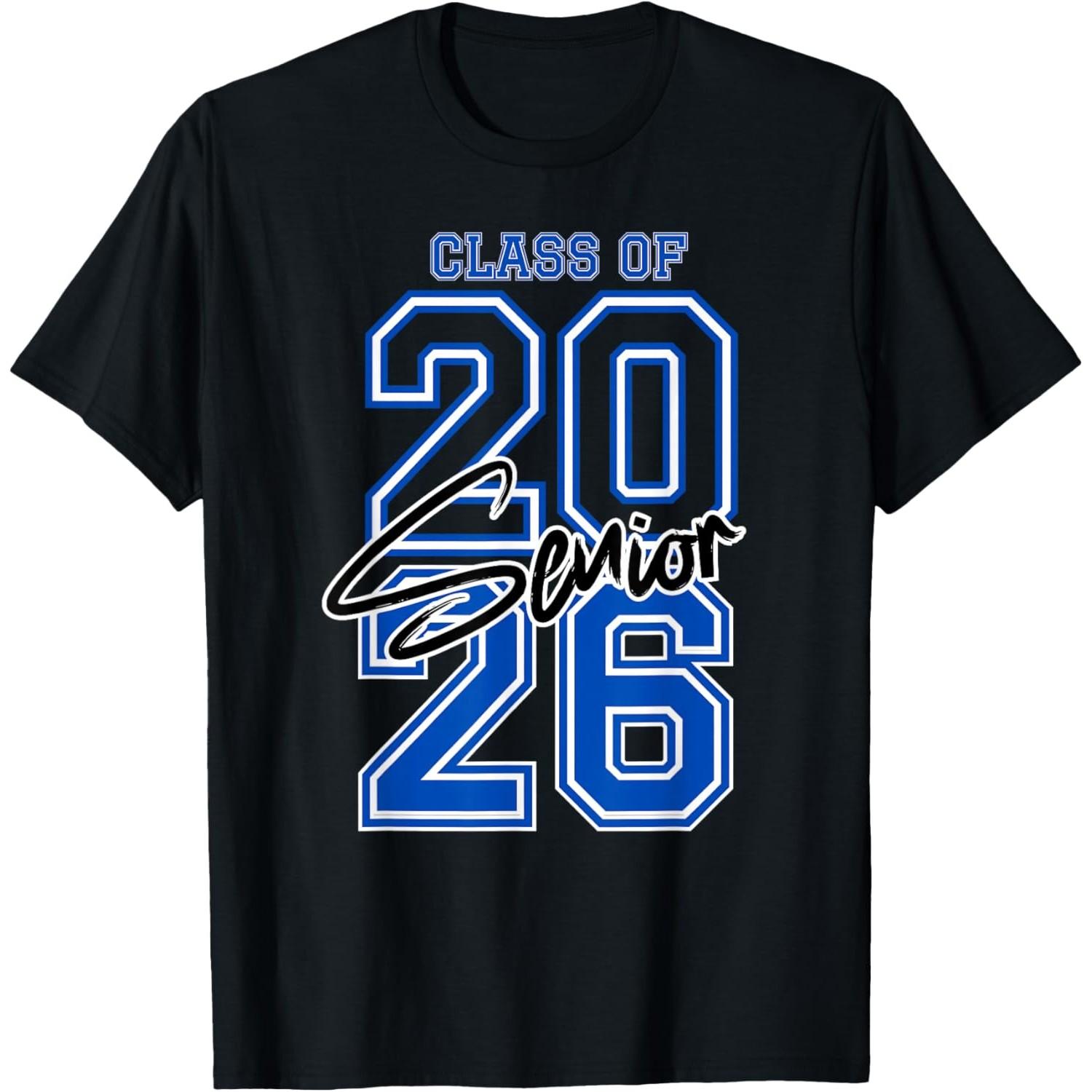 Class of 2026 Senior Graduation Graphic TShirt Cotton Casual Short Sleeve Tee S