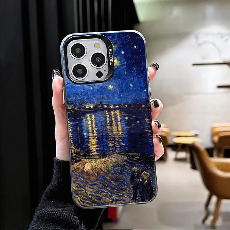 Van Gogh Oil Painting Aesthetics Soft Phone Case for iPhone 15 16 17 Pro Max 17Air 16E 14 Plus 13 12 Mini Shockproof Cover Back