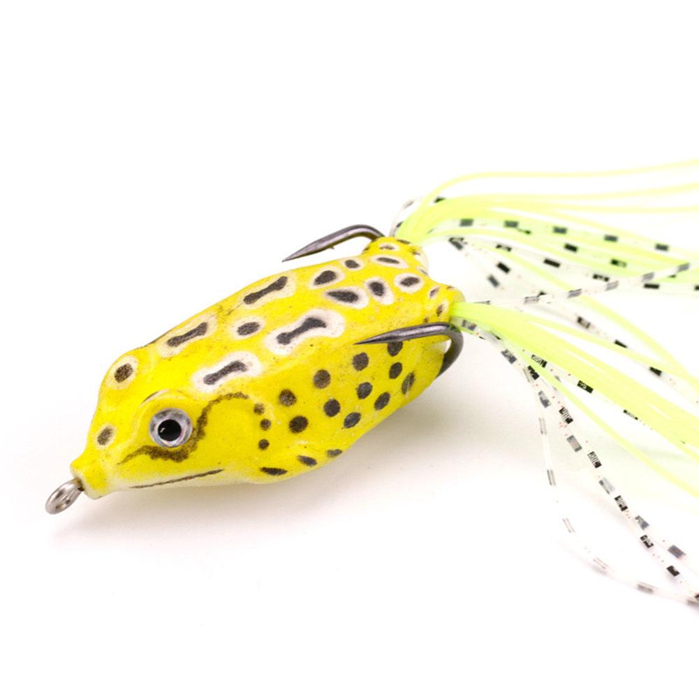 1pack Frog Soft Fishing  Bait Thunder Frog Bionic Lures With Double Hook Fishing Supplies