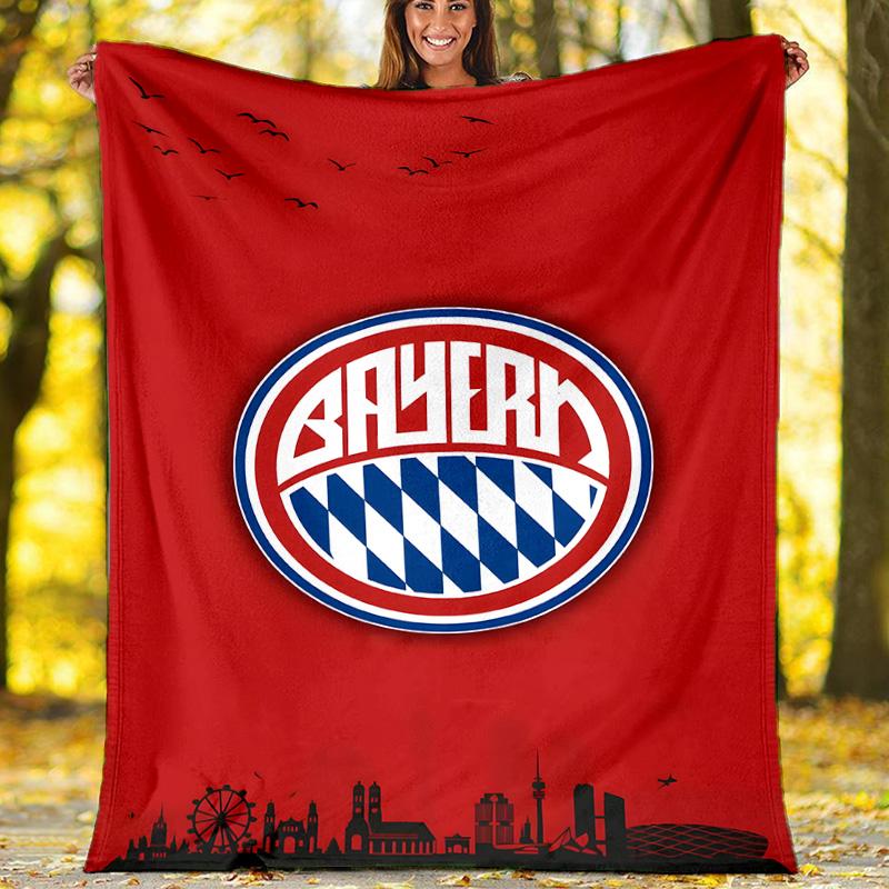 1pc B-Bayern Munich (9) Theme Blanket - Digital Print, Polyester, Cozy for All Seasons, Perfect for Outdoor, and Travel