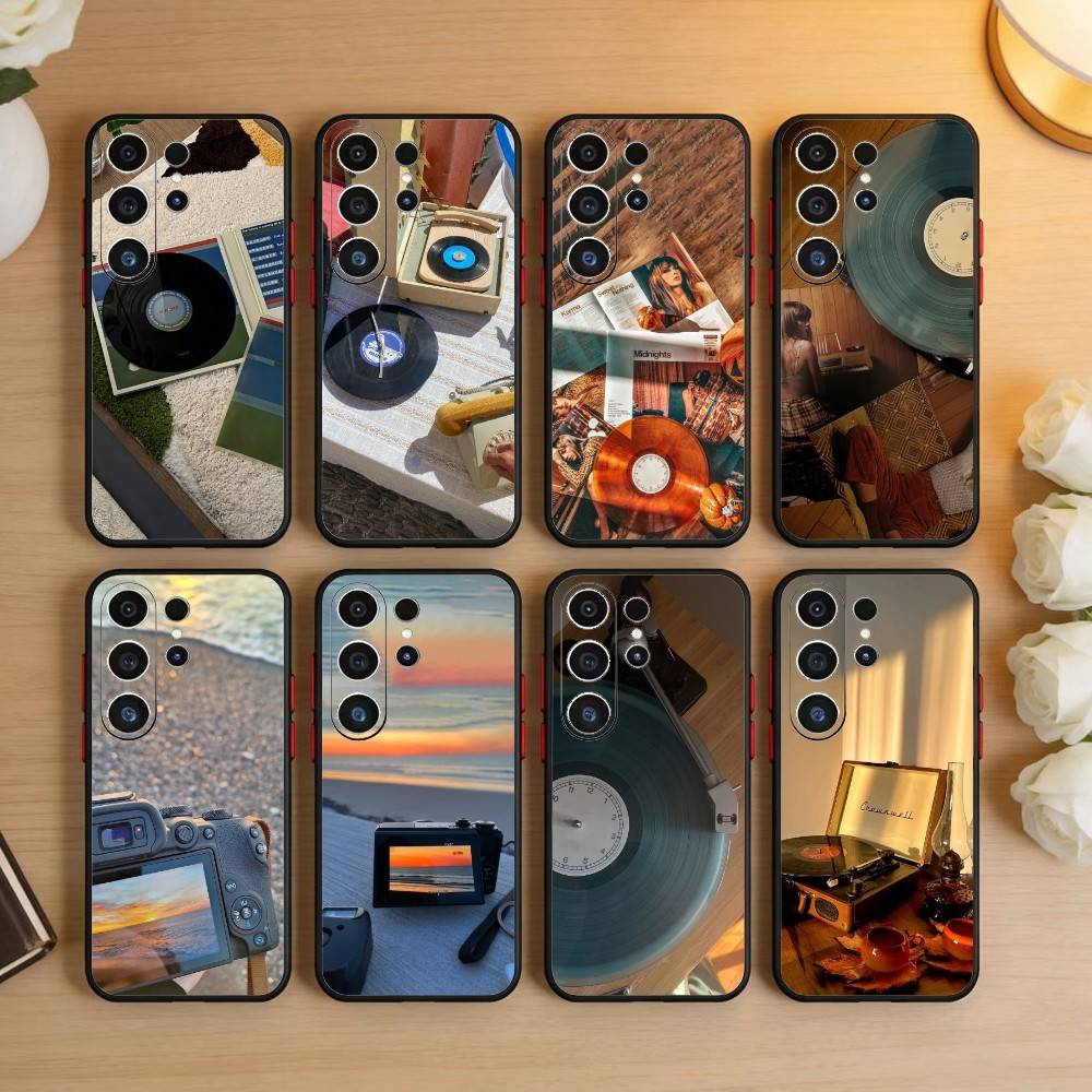 Vintage Film-Retro VHS Video Tape Label Phone Case For Samsung S26,S25,S24,S23,S22,S21,S20,Plus,Fe,Lite,Others Black Cover