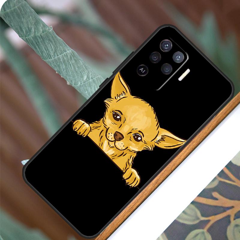 Cartoon Chihuahua Dog For OPPO A58 A78 A98 A54 A74 A94 A16 A76 A96 A5 A9 A52 A72 A79 A53S A15 A17 A57 A77 Case