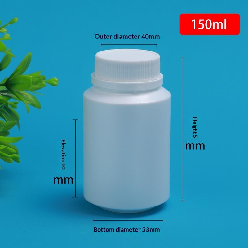 10 Stück 20-225ml Pillenfläschchen Tabletten Kapseln Pulver Tragbare Behälter Kunststoff HDPE Weiße Versiegelte Leere Flaschen