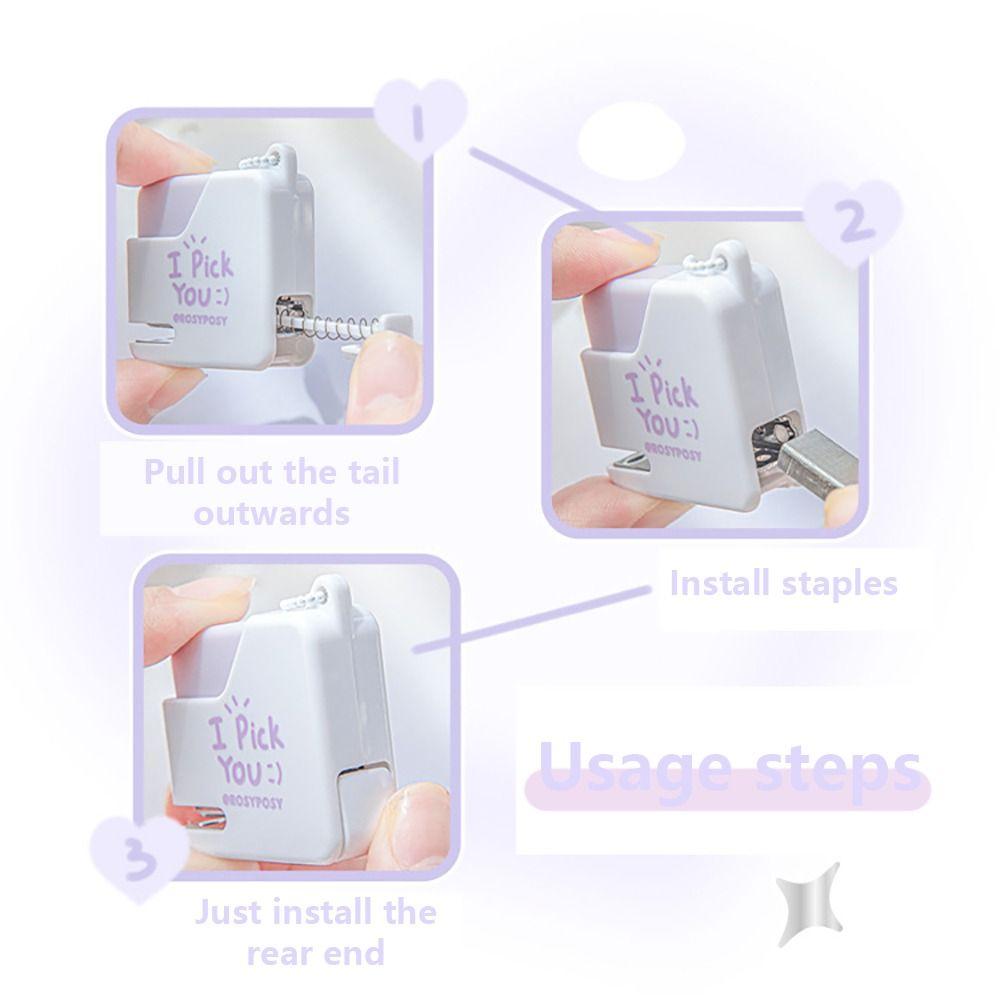 With 40pcs No.10 Staples Paper Binding Machine Mini Portable Bookbinding Machine  Office School