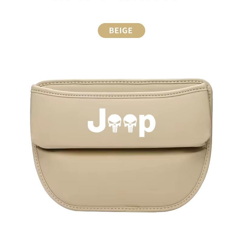 PU Leather Car Seat Gap Organizer Box Storage Bag For Jeep Grand Cherokee Wrangler JK Gladiator Compass Renegade Wagoneer Recon AKW1