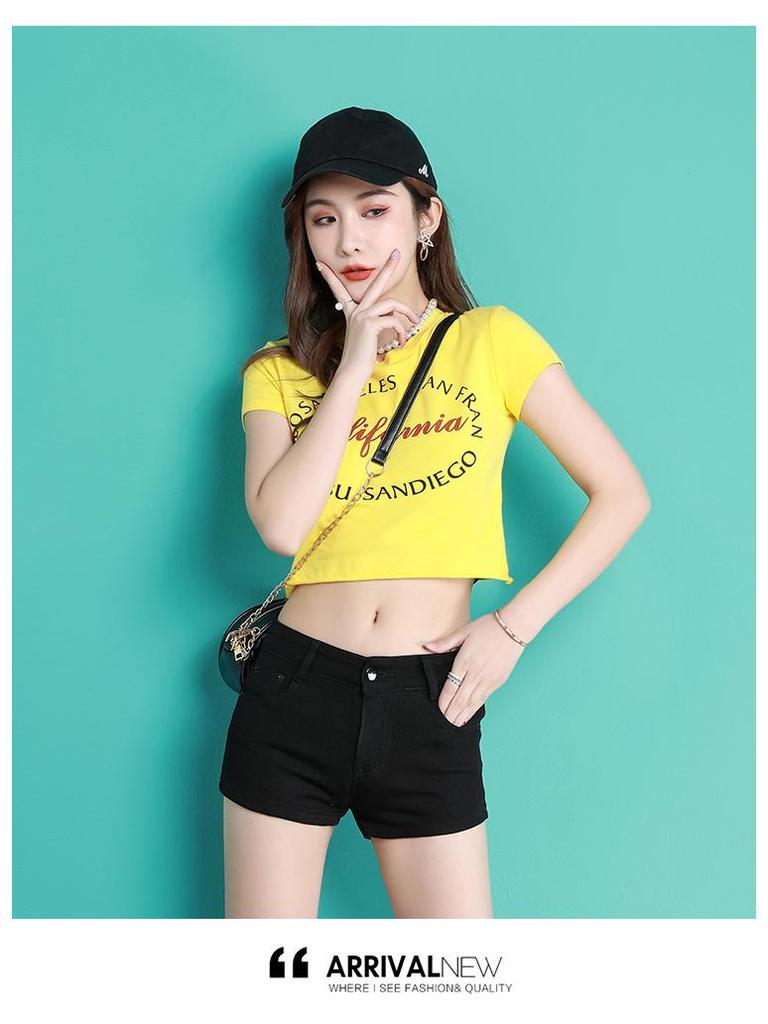 Women's Low-Rise Sexy Nightclub Jeans and Crop Top Set - Japanese AV Style, Elastic Fit, Perfect for Summer & Winter