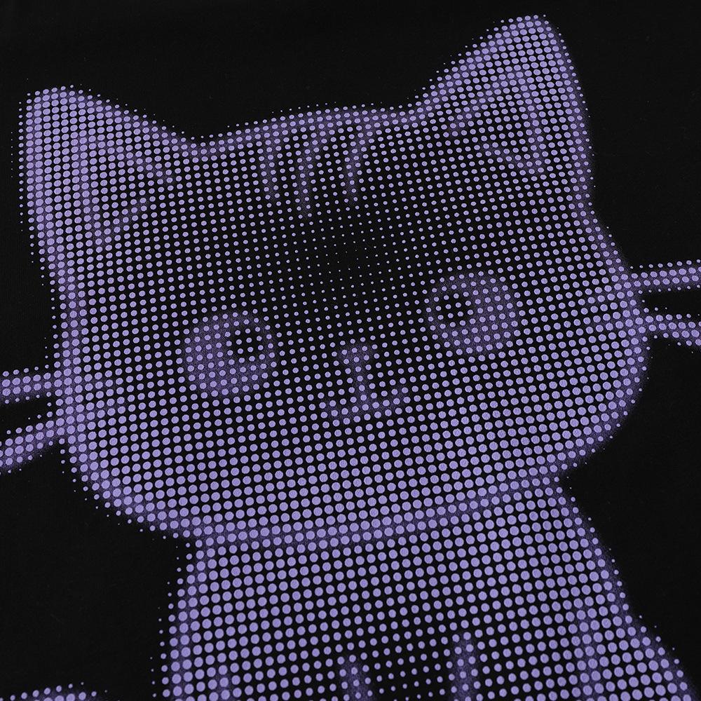 American Cat Short Sleeved T-shirt for Men's Summer Loose Design, Street Trend Versatile Round Neck T-shirt Top