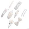Pearls Hair Pin Barrettes Flower Brooch Lady Womens Jewelry Valentines Day Gifts