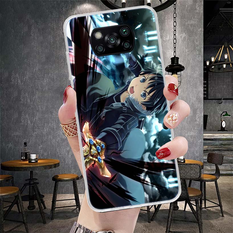 Sword Art Online Anime Soft Phone Case For Xiaomi Redmi 15C 15 13C 13 Poco X5 X6 X7 F7 Ultra M7 12C 12 10 10C 9C 9A 9T 9 Fundas