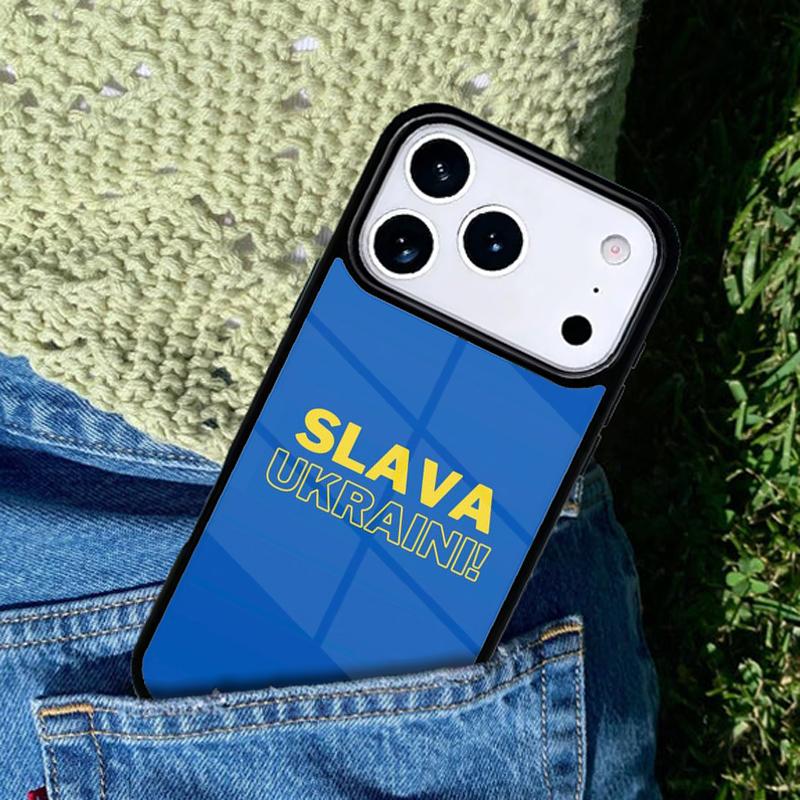 Love Sign with Flag of U_krain_e Ukrainian Phone Case For iPhone 17 AIR 16 Pro Max 15 14 Pro 11 12 13 Shockproof Silicone Cover