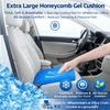 Extra Large Honeycomb Gel Seat Cushion Cooling Pressure Pad for Office Chair Car Seat Wheelchair Breathable Non-Slip Cover