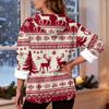 Women's Fashion Casual Long Sleeve Christmas Printed Hooded Sweatshirt