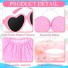 1 Set Porch Goose Outfits Outdoor Garden Lawn Yard Goose Statue Striped Shirt Red Hat Hawaii Bikini Swim Ring Holiday Party Dress-up Clothing