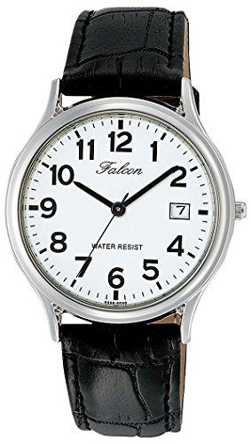 

Citizen Q&Q D014-304 Men s Wristwatch, Analog Waterproof, Date, Leather Strap, Black, Dial color - white, watch