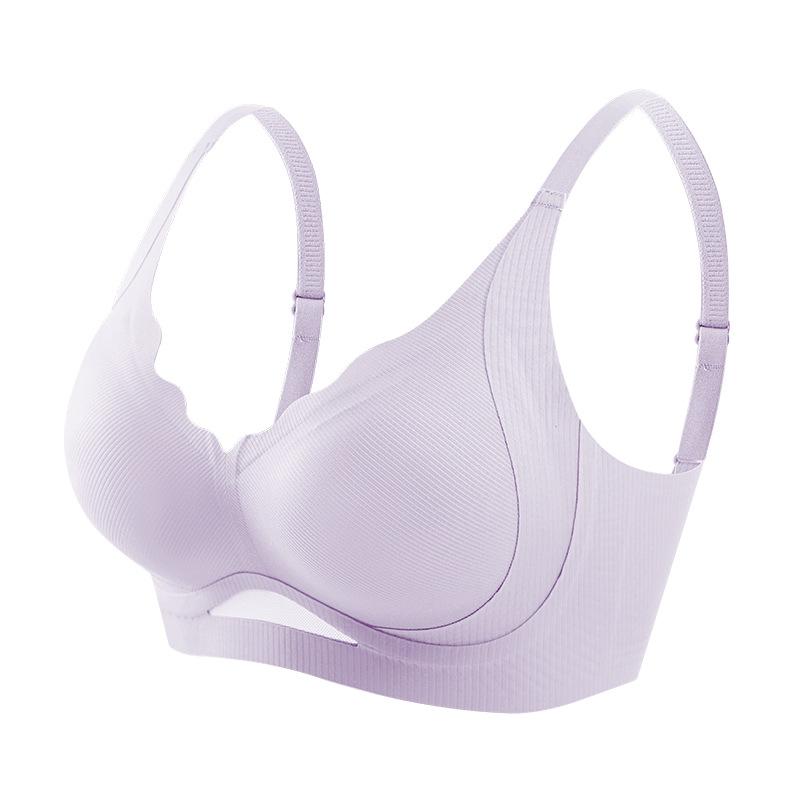 

[Lifting Cup] Adjustment-type soft support, gathering without marks, upper support to prevent sagging, closing secondary milk, no steel ring text M(34A 34B 34C 34D) фиолетовый