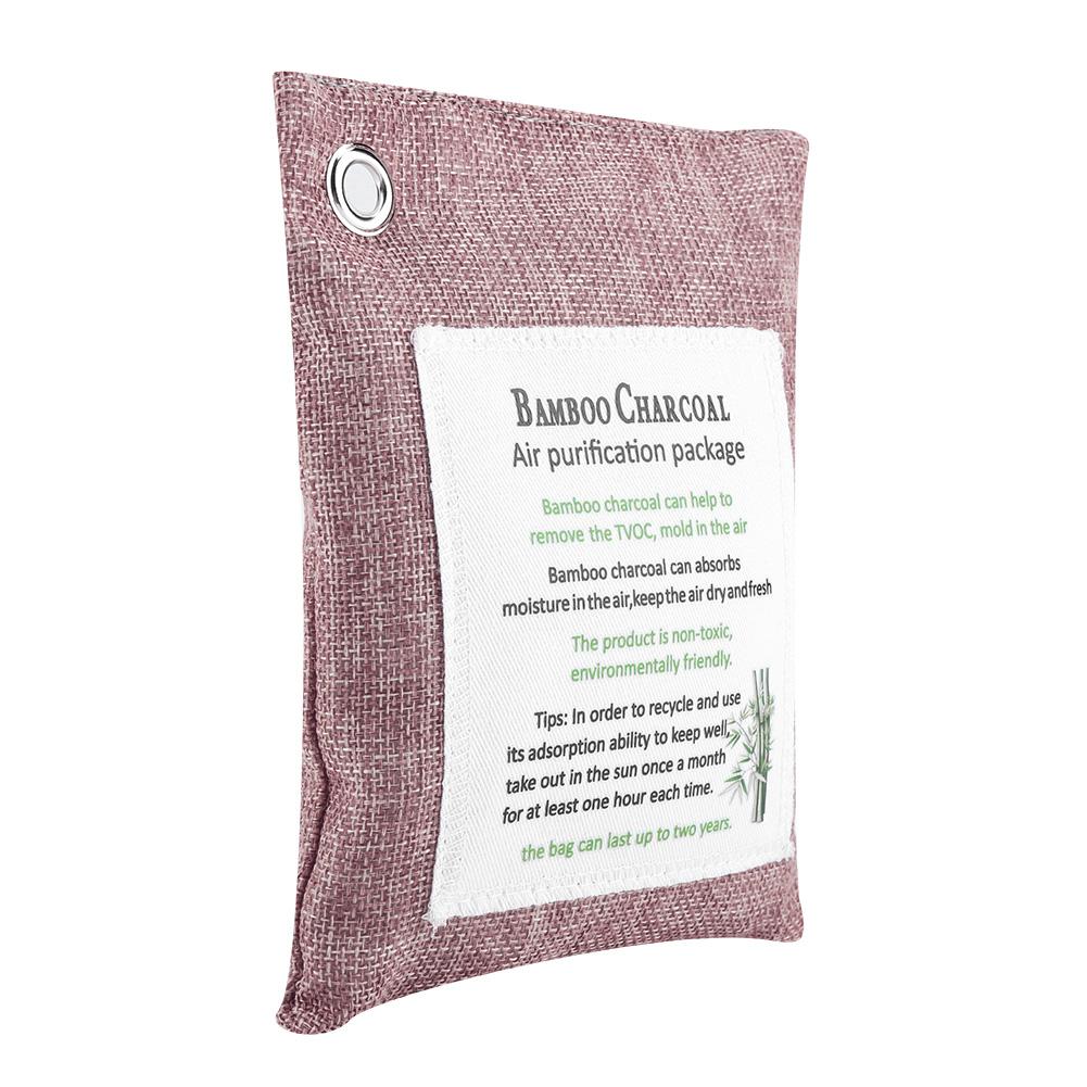 8 Couleurs   Sac Purifiant Charbon Actif Bambou Purificateur d'Odeur Désodorisant Voiture Gris
