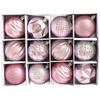 6CM Christmas Ball Ornaments Set 12 Pack PVC Electroplated Hanging Balls Hanging Christmas Tree Pendant Ornaments New Year 2025
