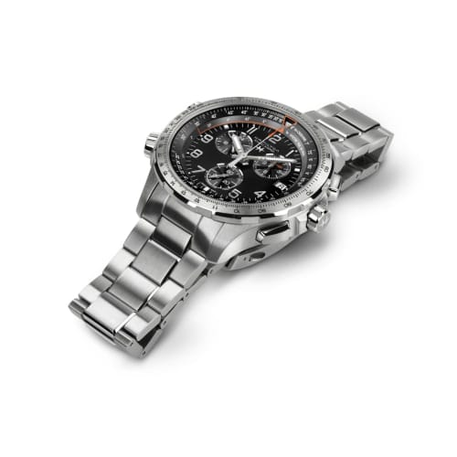Hamilton Khaki X-Wind GMT Chronograph Men's Watch H77912135 (Officially Imported) with Official Warranty