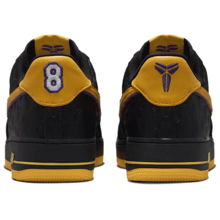 Kobe Bryant x Nike Air Force 1 Low Lakers Away Numerotat Adidași Bărbați Negru Varsity-Maize Varsity-Purple HV5122-001