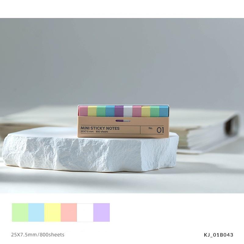 

Mini Morandi Sticky Notes Set Fluorescent Index Stickers Memo Pad Self-Adhesive Label Stationery Office