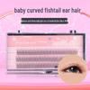 Fishtail Self-Application False Eyelashes: Natural Style Single Cluster Extensions