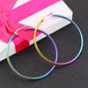 Fashion Big Smooth Circle Hoop Earrings for Women 10-75mm Stainless Steel Round Statement Earrings Party Girl Gift Jewelry