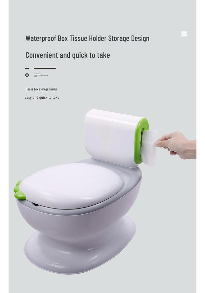Children's Large Simulation Potty with PU Soft Cushion for Boys and Girls