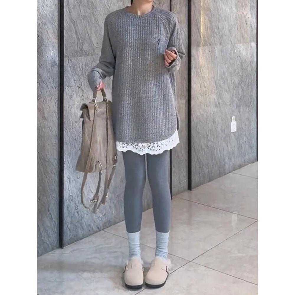 Chic French-Inspired Layered Skirt-Style Women's T-Shirt - Slimming Early Spring Wear